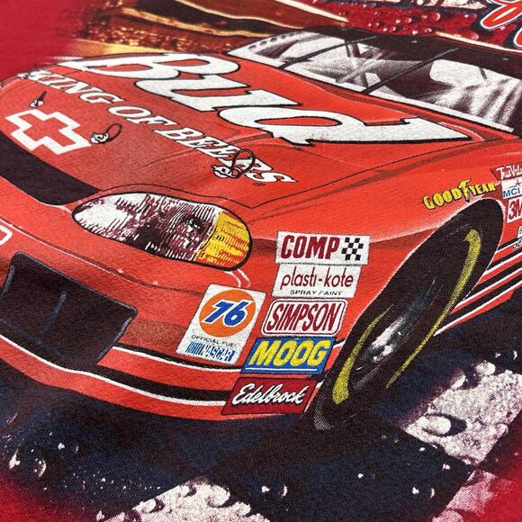 Chase Authentic Vintage Dale Earnhardt Jr NASCAR Budweiser red sweatshirt Large - Picture 6 of 8